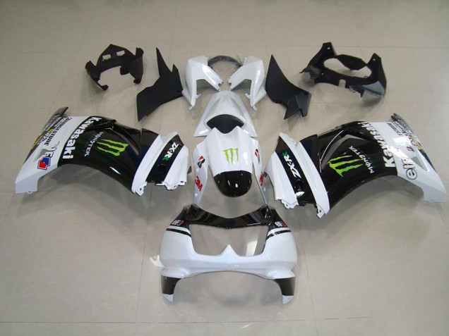 Inexpensive 2008-2012 Black White Monster Kawasaki ZX250R Motorbike Fairing Inexpensive 2008-2012 Black White Monster Kawasaki ZX250R Motorbike Fairing