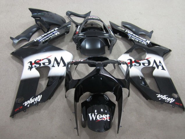Inexpensive 2003-2004 Black West Ninja 636 Kawasaki ZX6R Motorcylce Fairings Inexpensive 2003-2004 Black West Ninja 636 Kawasaki ZX6R Motorcylce Fairings