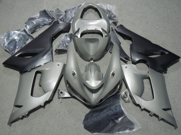 Inexpensive 2005-2006 Grey Black Kawasaki ZX6R Motorcycle Bodywork Inexpensive 2005-2006 Grey Black Kawasaki ZX6R Motorcycle Bodywork