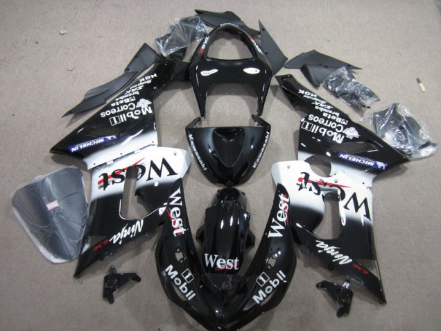 Inexpensive 2005-2006 Black West Mobil Ninja 636 Kawasaki ZX6R Motorbike Fairings Inexpensive 2005-2006 Black West Mobil Ninja 636 Kawasaki ZX6R Motorbike Fairings