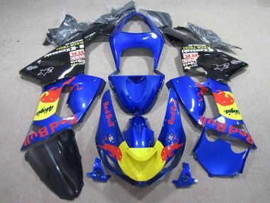 Inexpensive 2005-2006 Blue Red Bull Ninja Kawasaki ZX6R Motorcycle Fairing Kit