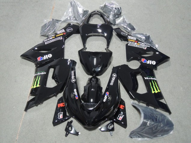Inexpensive 2005-2006 Black 3M Touch4 Monster Kawasaki ZX6R Motor Bike Fairings Inexpensive 2005-2006 Black 3M Touch4 Monster Kawasaki ZX6R Motor Bike Fairings
