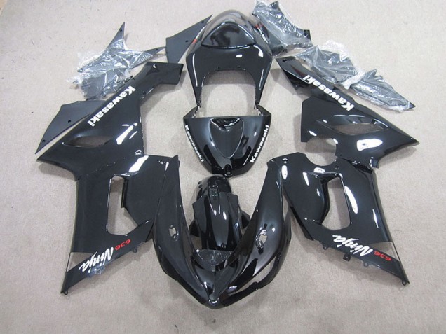 Inexpensive 2005-2006 Black Ninja 636 Kawasaki ZX6R Motorcycle Bodywork Inexpensive 2005-2006 Black Ninja 636 Kawasaki ZX6R Motorcycle Bodywork