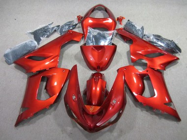 Inexpensive 2005-2006 Orange Kawasaki ZX6R Motor Fairings