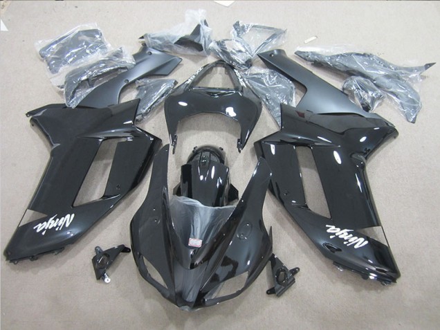 Inexpensive 2007-2008 Black Ninja Kawasaki ZX6R Motor Bike Fairings