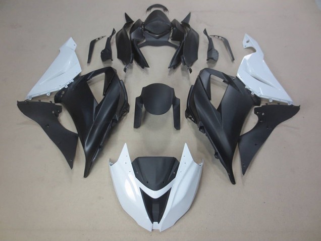 Inexpensive 2013-2018 Black White Kawasaki ZX6R Motorcycle Fairings Inexpensive 2013-2018 Black White Kawasaki ZX6R Motorcycle Fairings