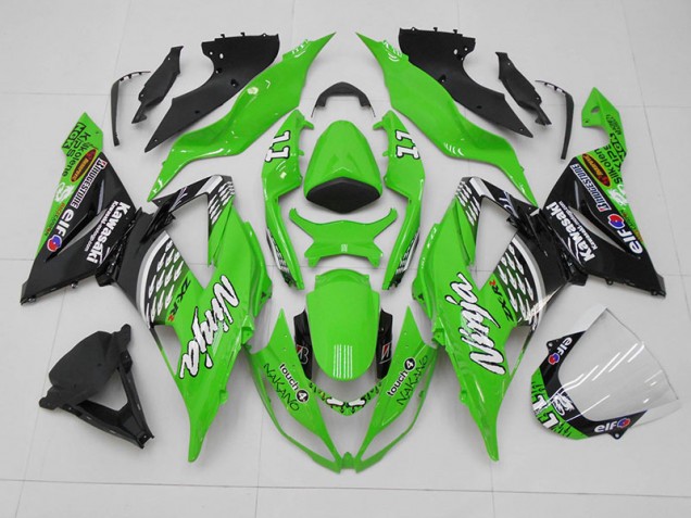 Inexpensive 2013-2018 Green Black 11 Kawasaki ZX6R Bike Fairing Inexpensive 2013-2018 Green Black 11 Kawasaki ZX6R Bike Fairing