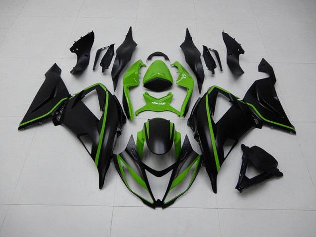 Inexpensive 2013-2018 Black Green Kawasaki ZX6R Replacement Motorcycle Fairings Inexpensive 2013-2018 Black Green Kawasaki ZX6R Replacement Motorcycle Fairings