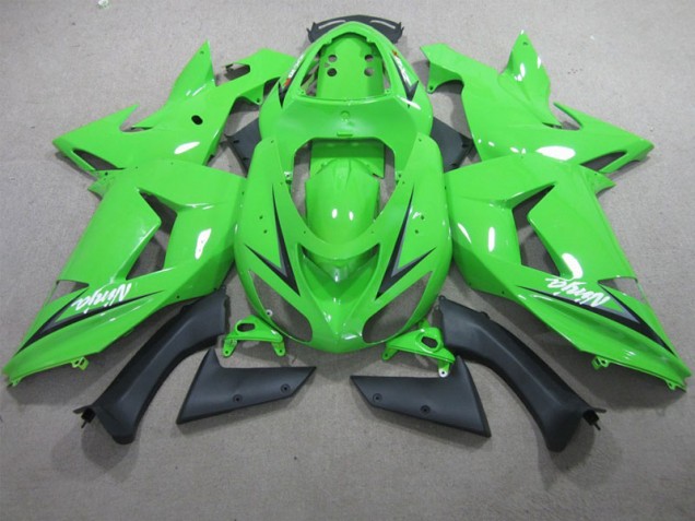 Inexpensive 2013-2018 Green Kawasaki ZX6R Moto Fairings