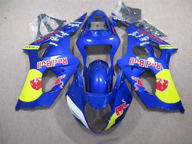 Inexpensive 2003-2004 Blue Red Bull Suzuki GSXR1000 Replacement Motorcycle Fairings Inexpensive 2003-2004 Blue Red Bull Suzuki GSXR1000 Replacement Motorcycle Fairings