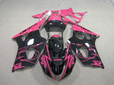 Inexpensive 2003-2004 Pink Black Suzuki GSXR1000 Bike Fairing Kit
