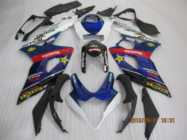 Inexpensive 2005-2006 Blue Black Rockstar Suzuki GSXR1000 Replacement Motorcycle Fairings