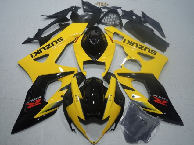 Inexpensive 2005-2006 Yellow Black Suzuki GSXR1000 Motorcycle Fairings Kits