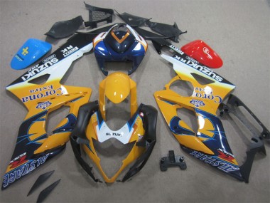 Inexpensive 2005-2006 Yellow Blue Corona Extra Suzuki GSXR1000 Moto Fairings