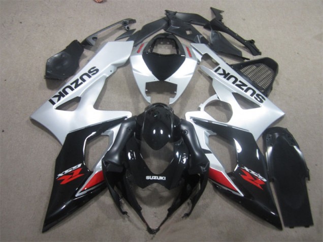 Inexpensive 2005-2006 Black White Suzuki GSXR1000 Motorcycle Replacement Fairings
