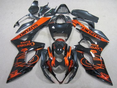 Inexpensive 2005-2006 Black Orange Corona Extra Suzuki GSXR1000 Replacement Fairings