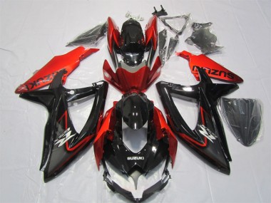 Inexpensive 2007-2008 Black Red Suzuki GSXR1000 Motorbike Fairing