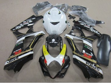 Inexpensive 2007-2008 Black White Suzuki GSXR1000 Motorcylce Fairings