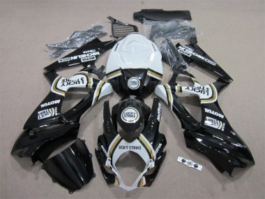 Inexpensive 2007-2008 Black Lucky Strike White Motul Suzuki GSXR1000 Bike Fairing Kit