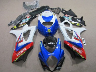 Inexpensive 2007-2008 Blue White Rockstar Suzuki GSXR1000 Motorcycle Bodywork