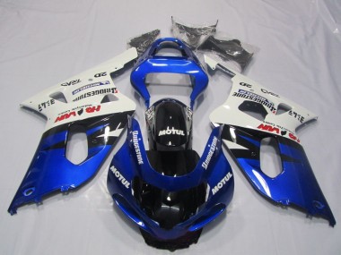 Inexpensive 2001-2003 Blue White Motul Suzuki GSXR600 Motorcyle Fairings