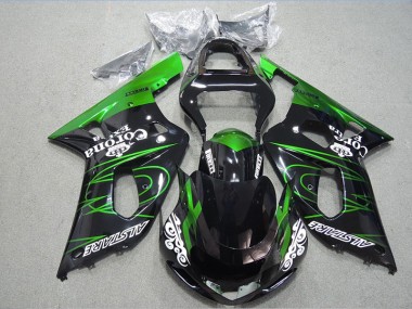 Inexpensive 2001-2003 Black Green Corona Extra Suzuki GSXR600 Motorcycle Fairing Kits