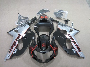 Inexpensive 2001-2003 Black Red 23 Suzuki GSXR600 Bike Fairing Kit