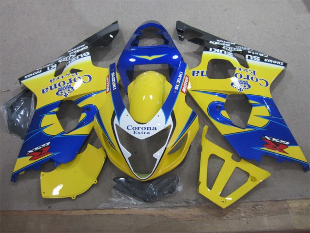 Inexpensive 2004-2005 Yellow Blue Corona Extra Suzuki GSXR600 Motorcycle Fairings Inexpensive 2004-2005 Yellow Blue Corona Extra Suzuki GSXR600 Motorcycle Fairings