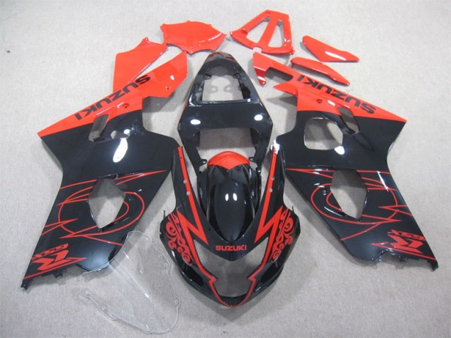 Inexpensive 2004-2005 Black Red Suzuki GSXR600 Bike Fairings Inexpensive 2004-2005 Black Red Suzuki GSXR600 Bike Fairings