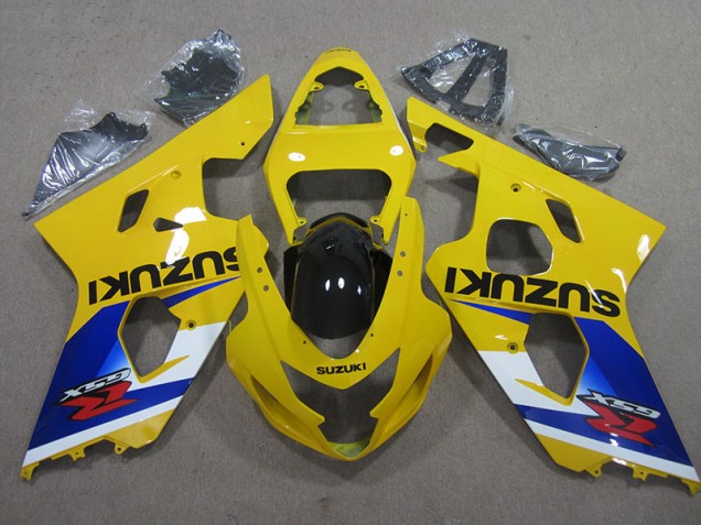 Inexpensive 2004-2005 Yellow Blue Suzuki GSXR600 Motor Bike Fairings Inexpensive 2004-2005 Yellow Blue Suzuki GSXR600 Motor Bike Fairings