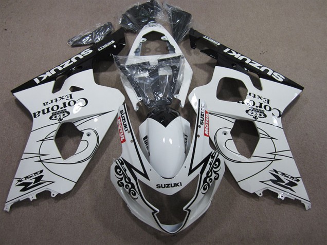 Inexpensive 2004-2005 White Corona Extra Motul Suzuki GSXR600 Bike Fairing Kit Inexpensive 2004-2005 White Corona Extra Motul Suzuki GSXR600 Bike Fairing Kit