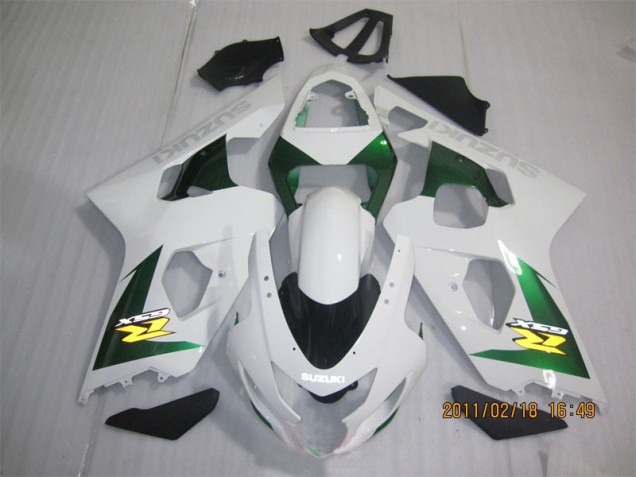 Inexpensive 2004-2005 White Green Suzuki GSXR600 Motorbike Fairing Kits Inexpensive 2004-2005 White Green Suzuki GSXR600 Motorbike Fairing Kits