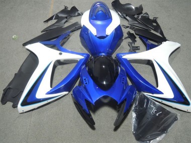 Inexpensive 2006-2007 Blue White Black Suzuki GSXR600 Motorbike Fairing