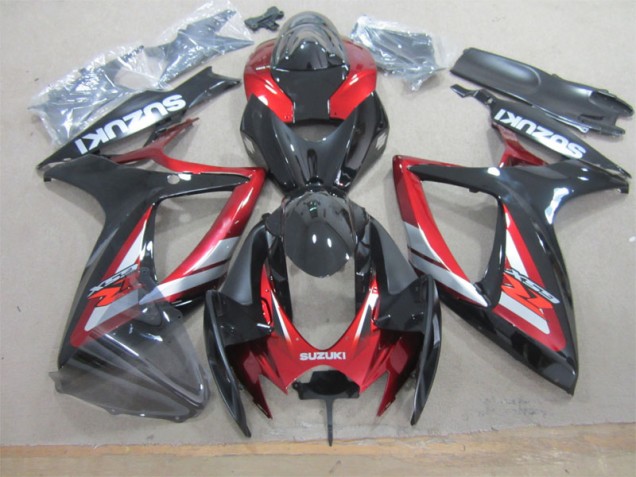 Inexpensive 2006-2007 Black Red Suzuki GSXR600 Motorcycle Fairing Kits Inexpensive 2006-2007 Black Red Suzuki GSXR600 Motorcycle Fairing Kits