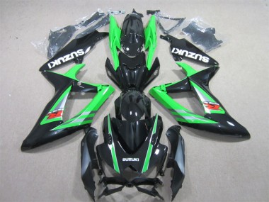 Inexpensive 2006-2007 Black Green Suzuki GSXR600 Bike Fairings