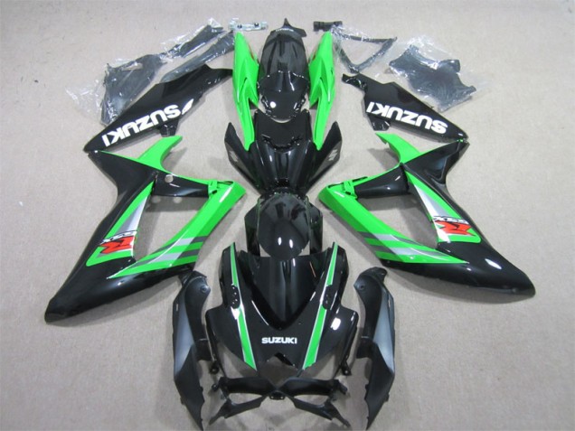 Inexpensive 2006-2007 Black Green Suzuki GSXR600 Bike Fairings Inexpensive 2006-2007 Black Green Suzuki GSXR600 Bike Fairings