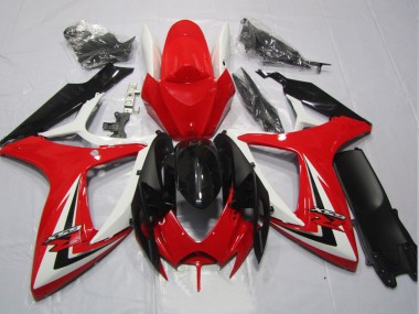 Inexpensive 2006-2007 Black Red Suzuki GSXR600 Replacement Motorcycle Fairings