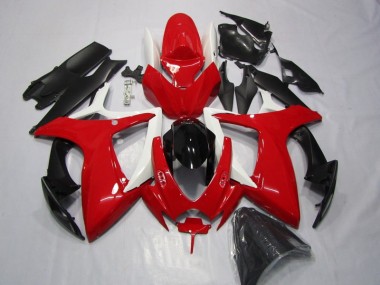 Inexpensive 2006-2007 Red Black Suzuki GSXR600 Motorcycle Replacement Fairings