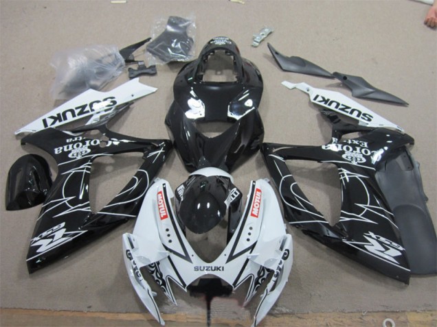 Inexpensive 2006-2007 Black White Corona Extra Motul Suzuki GSXR600 Motorcycle Fairings Inexpensive 2006-2007 Black White Corona Extra Motul Suzuki GSXR600 Motorcycle Fairings