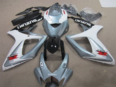 Inexpensive 2006-2007 White Grey Suzuki GSXR600 Motorbike Fairings