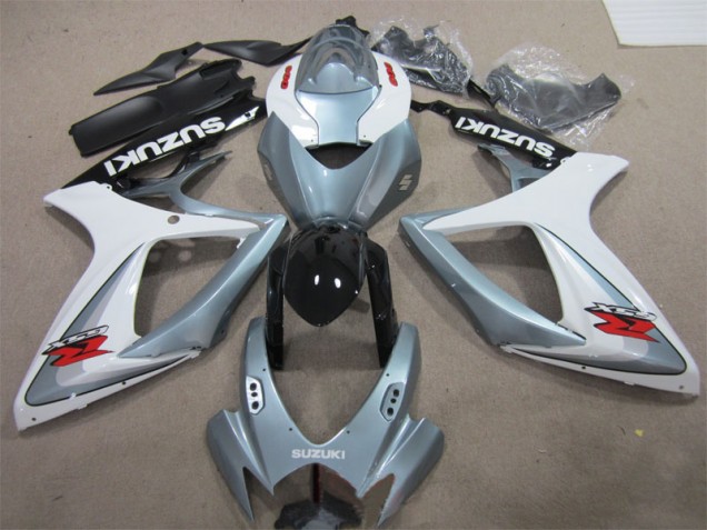 Inexpensive 2006-2007 White Grey Suzuki GSXR600 Motorbike Fairings Inexpensive 2006-2007 White Grey Suzuki GSXR600 Motorbike Fairings