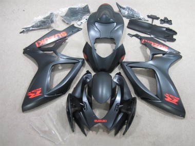 Inexpensive 2006-2007 Black Red Decal Suzuki GSXR600 Motorcycle Fairing