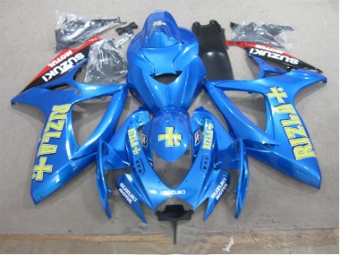 Inexpensive 2006-2007 Blue Yellow Rizla Suzuki GSXR600 Motorbike Fairing