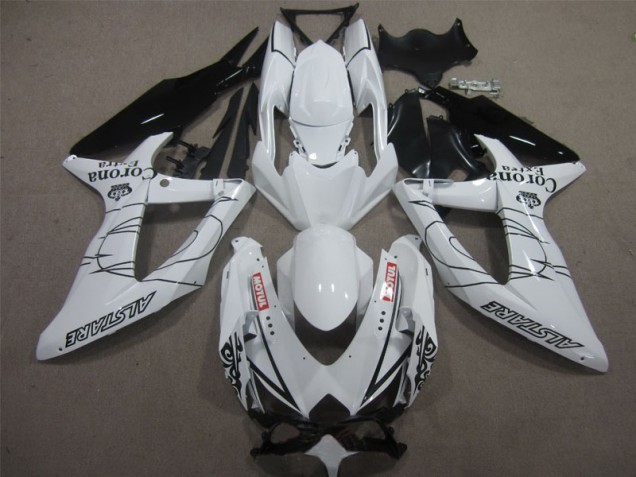 Inexpensive 2008-2010 White Black Corona Extra Motul Suzuki GSXR600 Motorbike Fairing Inexpensive 2008-2010 White Black Corona Extra Motul Suzuki GSXR600 Motorbike Fairing