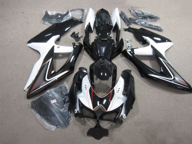 Inexpensive 2008-2010 Black White Suzuki GSXR600 Replacement Fairings Inexpensive 2008-2010 Black White Suzuki GSXR600 Replacement Fairings