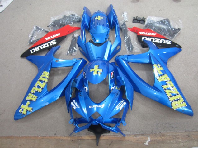 Inexpensive 2008-2010 Blue Yellow Rizla White Motul Suzuki GSXR600 Motorcycle Fairings Inexpensive 2008-2010 Blue Yellow Rizla White Motul Suzuki GSXR600 Motorcycle Fairings