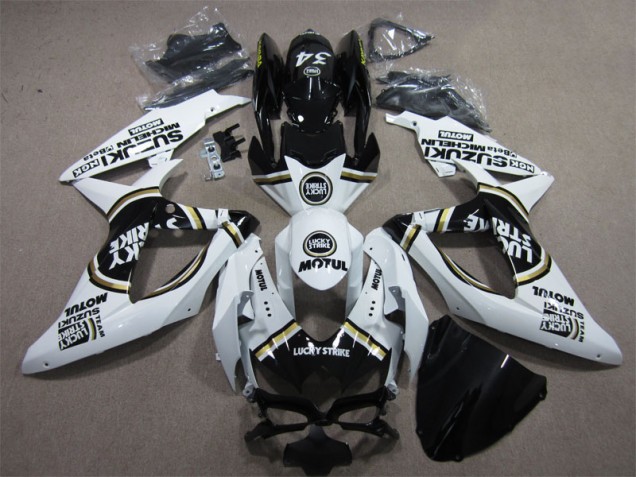 Inexpensive 2008-2010 White Lucky Strike Black Motul Suzuki GSXR600 Motorbike Fairings Inexpensive 2008-2010 White Lucky Strike Black Motul Suzuki GSXR600 Motorbike Fairings