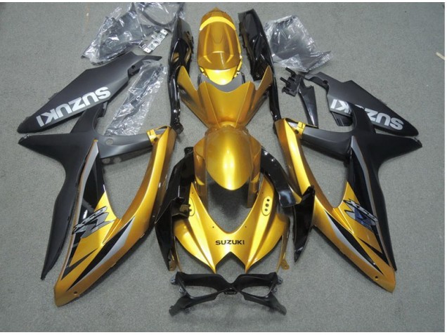 Inexpensive 2008-2010 Black Gold Suzuki GSXR600 Motor Bike Fairings Inexpensive 2008-2010 Black Gold Suzuki GSXR600 Motor Bike Fairings
