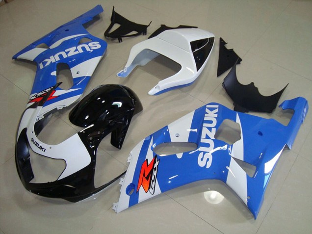 Inexpensive 2001-2003 Blue White Suzuki GSXR750 Bike Fairings Inexpensive 2001-2003 Blue White Suzuki GSXR750 Bike Fairings