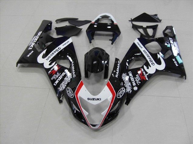 Inexpensive 2004-2005 Black Red Beacon Suzuki GSXR750 Motorbike Fairings Inexpensive 2004-2005 Black Red Beacon Suzuki GSXR750 Motorbike Fairings